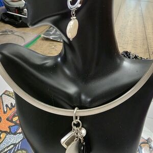 Chic Silver Necklace with Charms WHBM